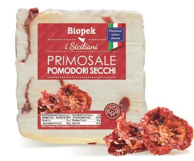 Primosale porzionato ai pomodori secchi Biopek